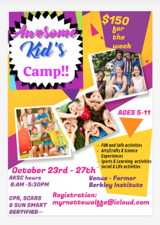 Awesome Kid’s Camp – October Break