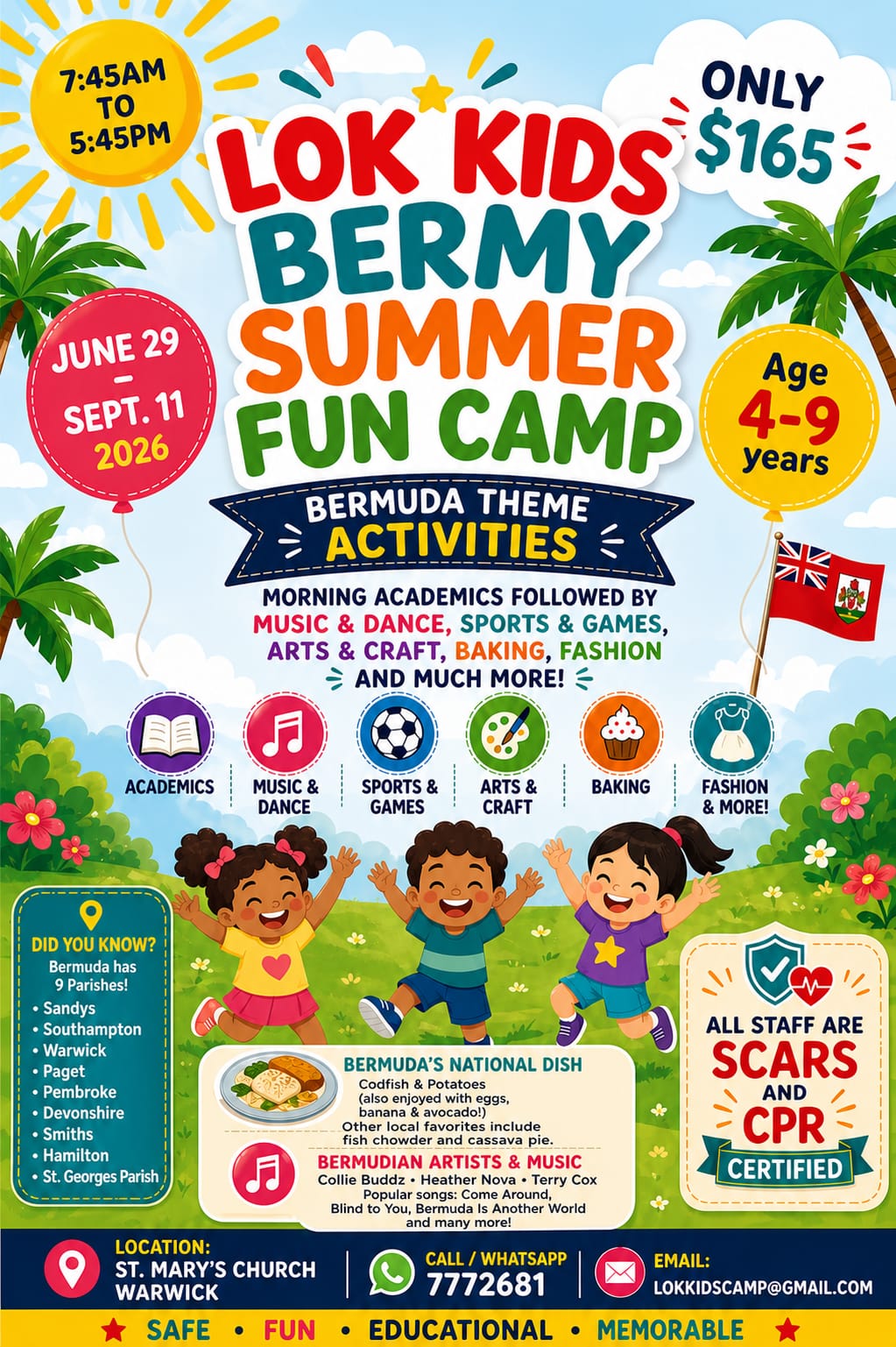 LOK Kids Bermy Summer Fun Camp