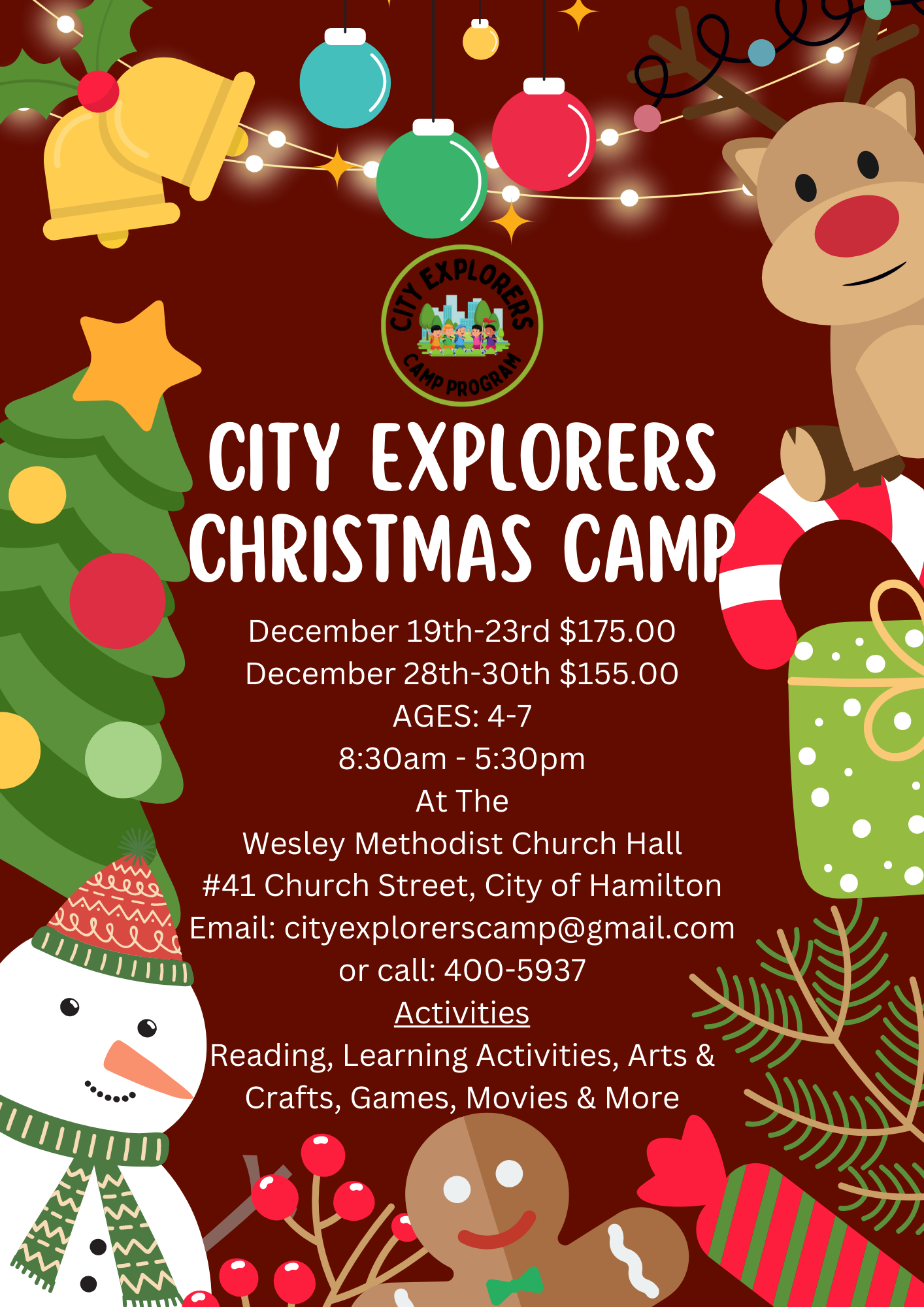 City Explorers Christmas Camp