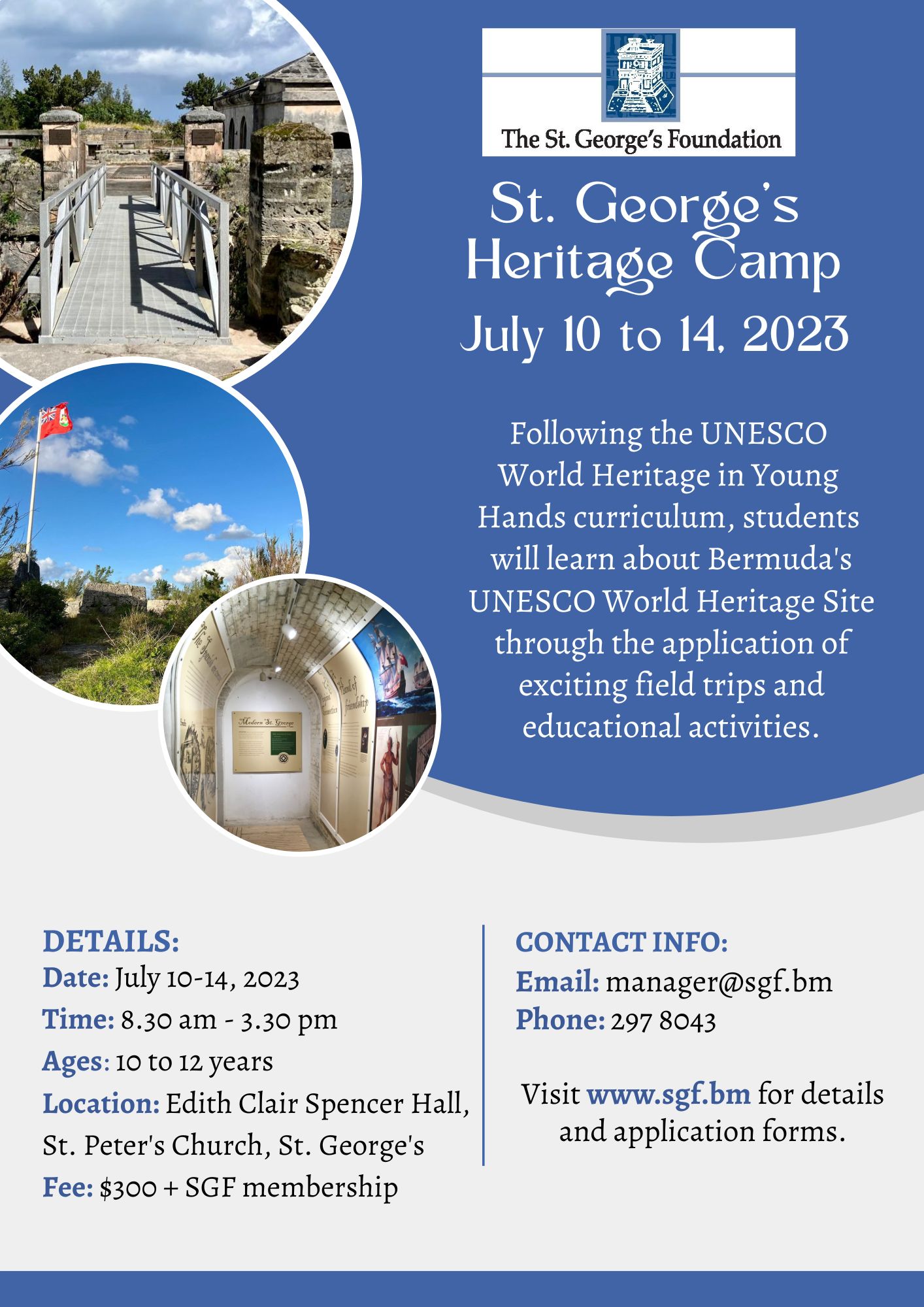 St. George’s UNESCO World Heritage Site Summer Camp